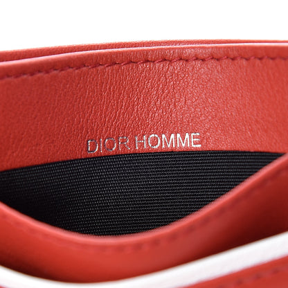 Christian Dior Calfskin Card Holder Rouge Blanc 6 of 9