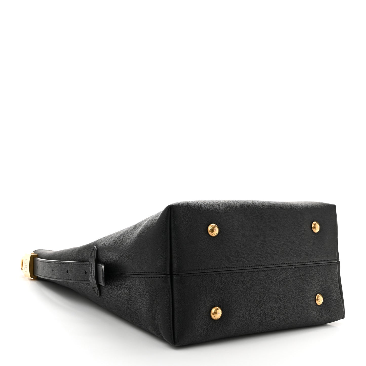 Grained Calfskin Low Key Hobo MM Black