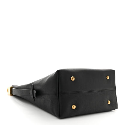 Louis Vuitton Grained Calfskin Low Key Hobo MM Black 2 of 9