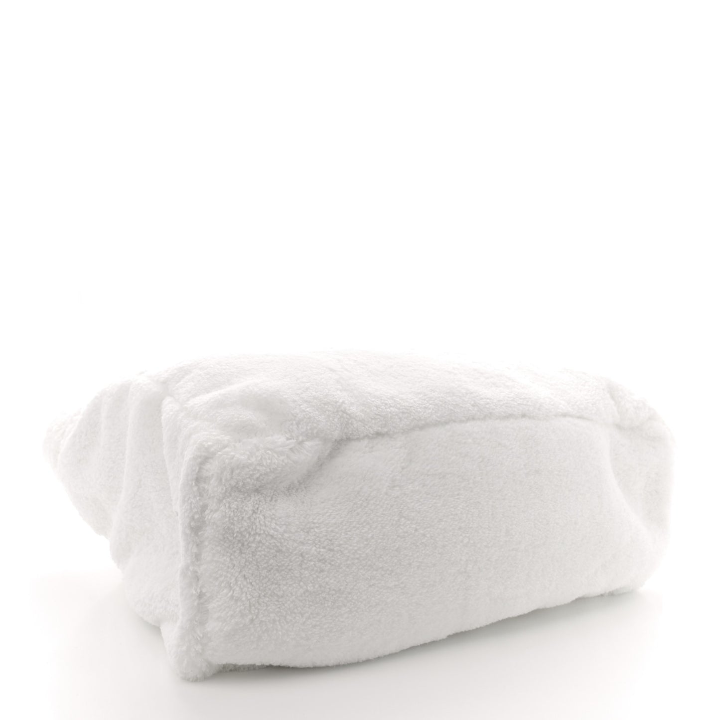 Terry Cloth Tote Bag White Black