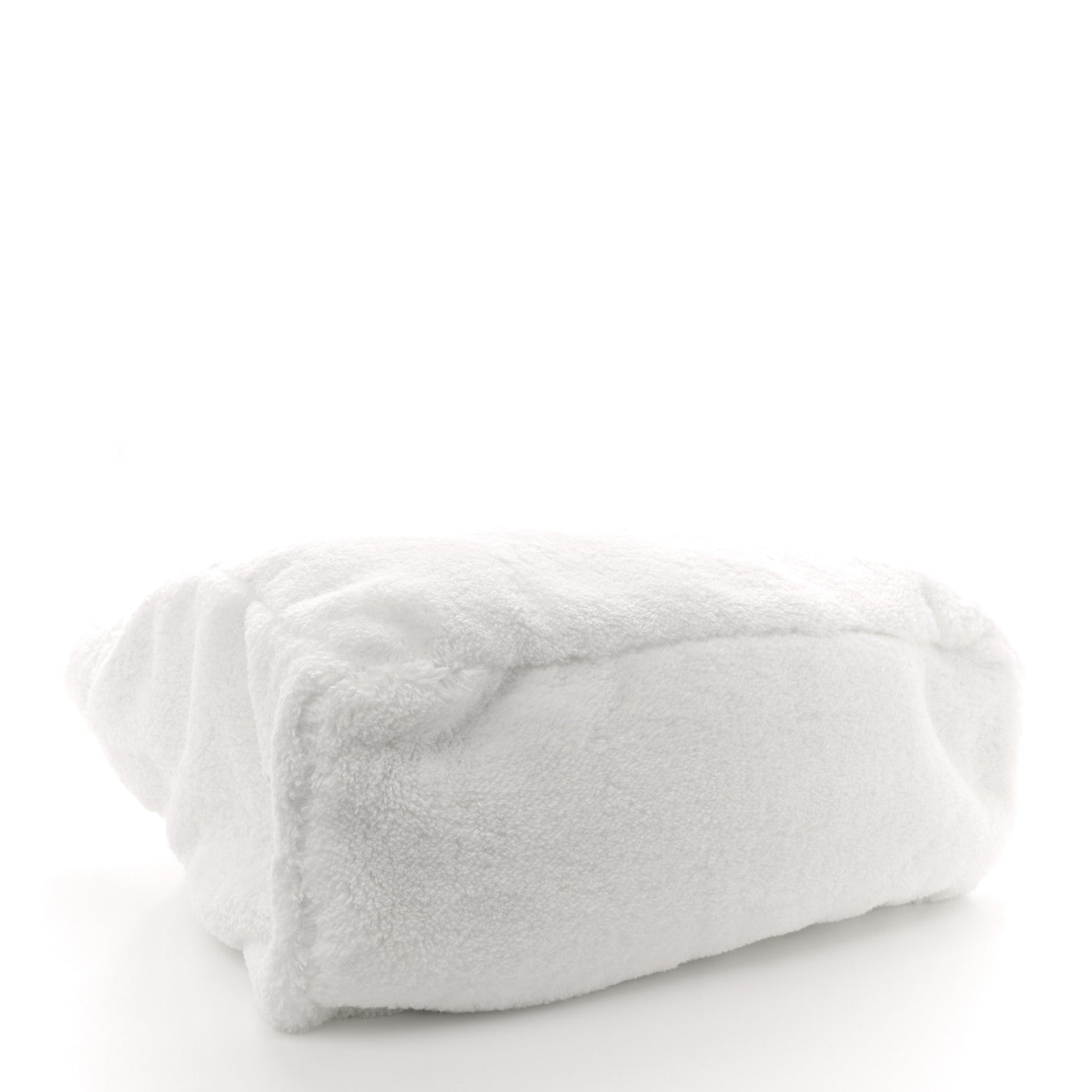 Prada Terry Cloth Tote Bag White Black 4 of 10