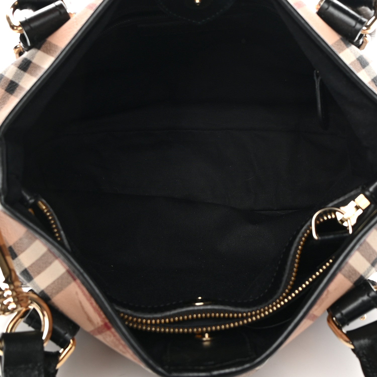 Burberry Haymarket Check Small Northfield Tote Black 5 of 13