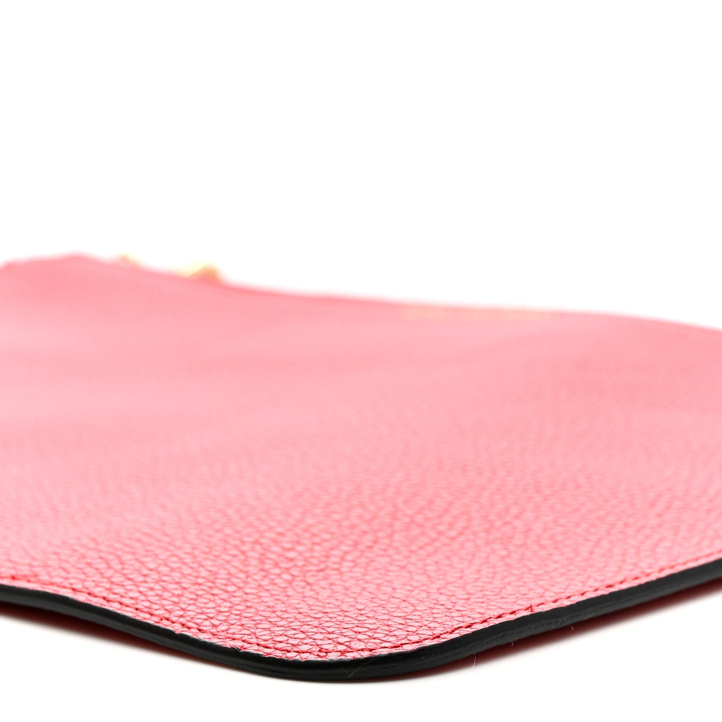 Calfskin Skull Zip Pouch Red