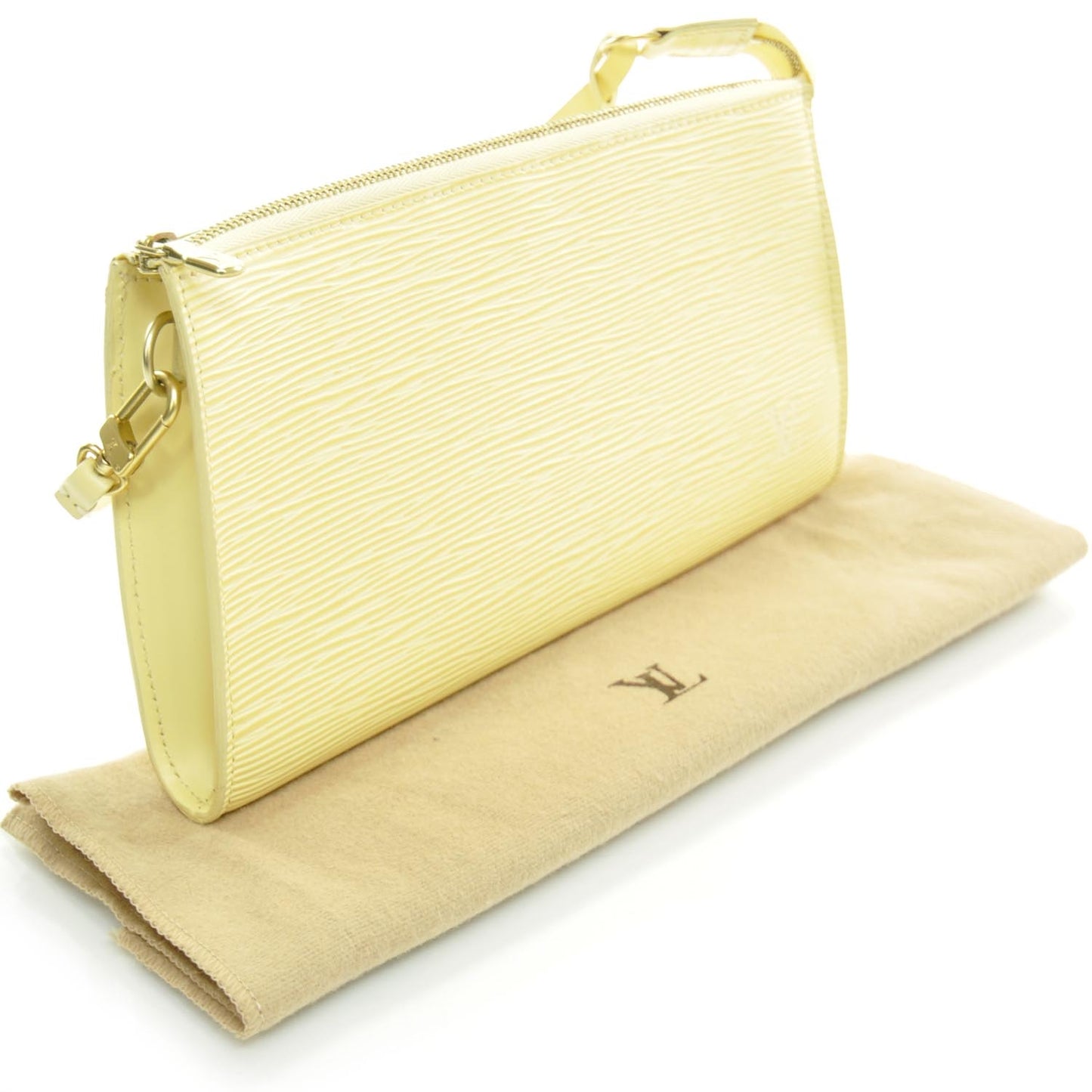 Epi Pochette Accessories Bag Vanilla