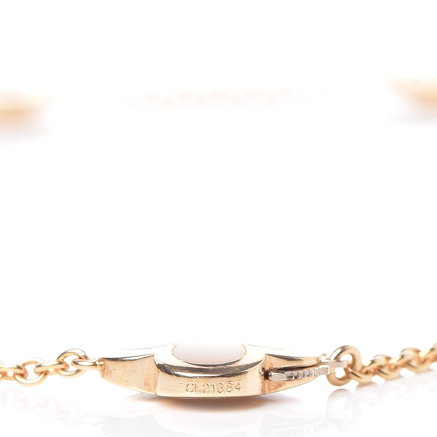 Van Cleef & Arpels 18K Yellow Gold Mother of Pearl 9 Motifs Pure Alhambra Pendant Necklace 6 of 6