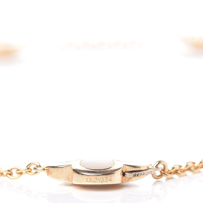 Van Cleef & Arpels 18K Yellow Gold Mother of Pearl 9 Motifs Pure Alhambra Pendant Necklace 6 of 6