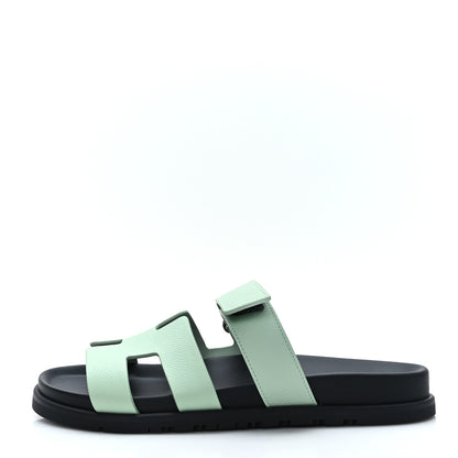 Hermes Epsom Womens Chypre Sandals 39 Vert Jade 1 of 9