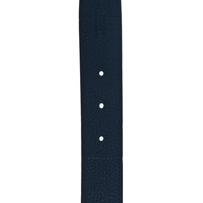 Hermes Box Togo 32mm Au Carre H Belt 85 34 Black Bleu De Malte 5 of 7