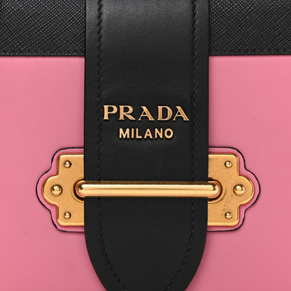 Prada City Calf Saffiano Cahier Bag Geranio Black 7 of 9