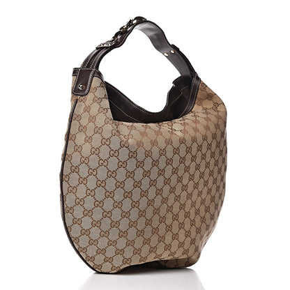 Gucci Monogram Large Wave Hobo Dark Brown 3 of 12