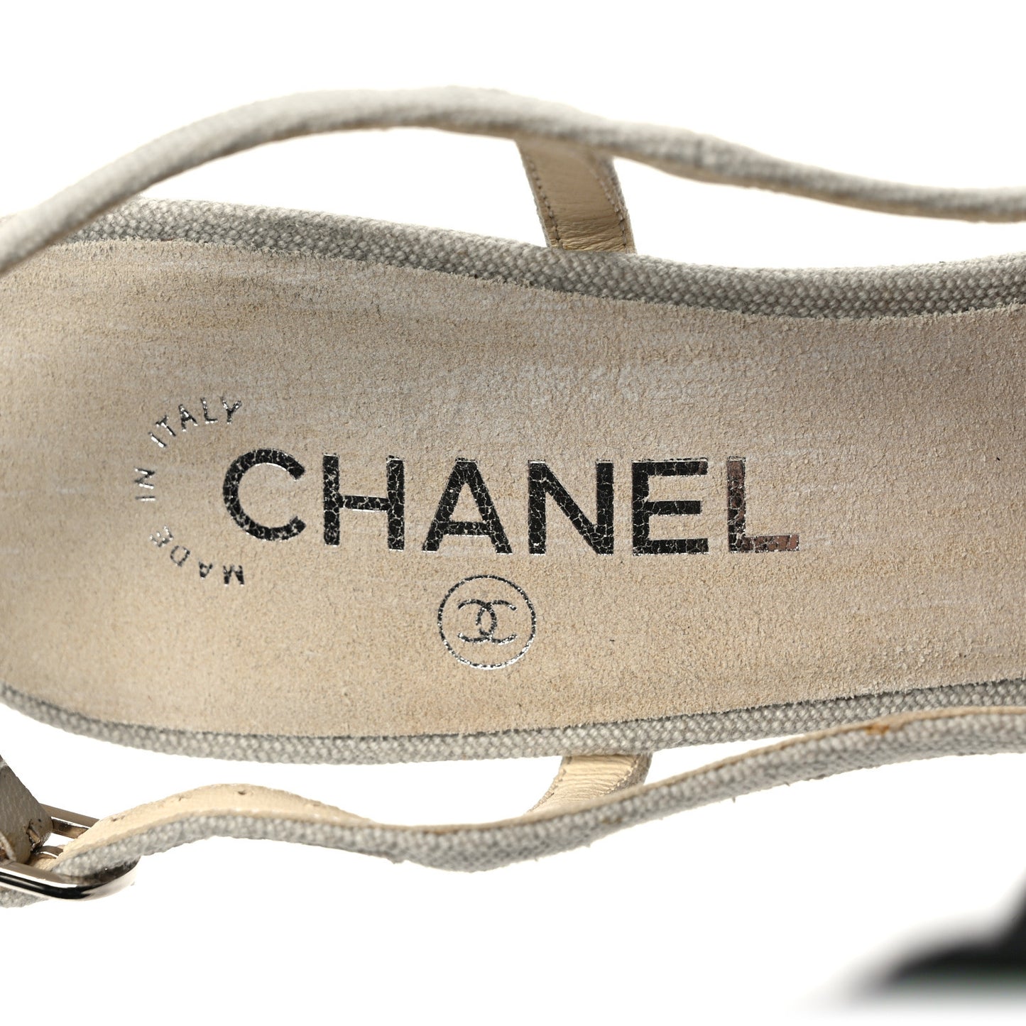 Canvas Camellia Slingback Sandals 40.5