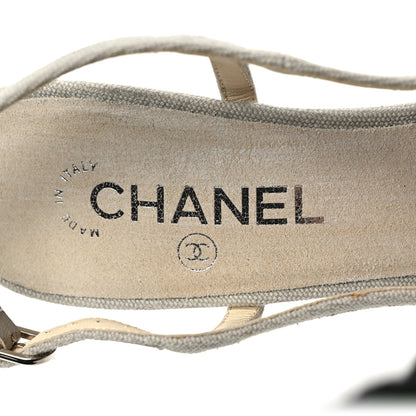 Chanel Canvas Camellia Slingback Sandals 40.5 7 of 7