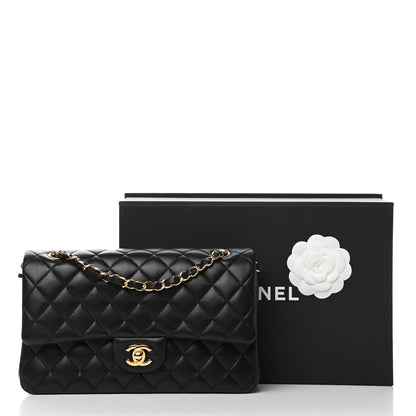 Chanel Lambskin Quilted Medium Double Flap Black 11 of 11