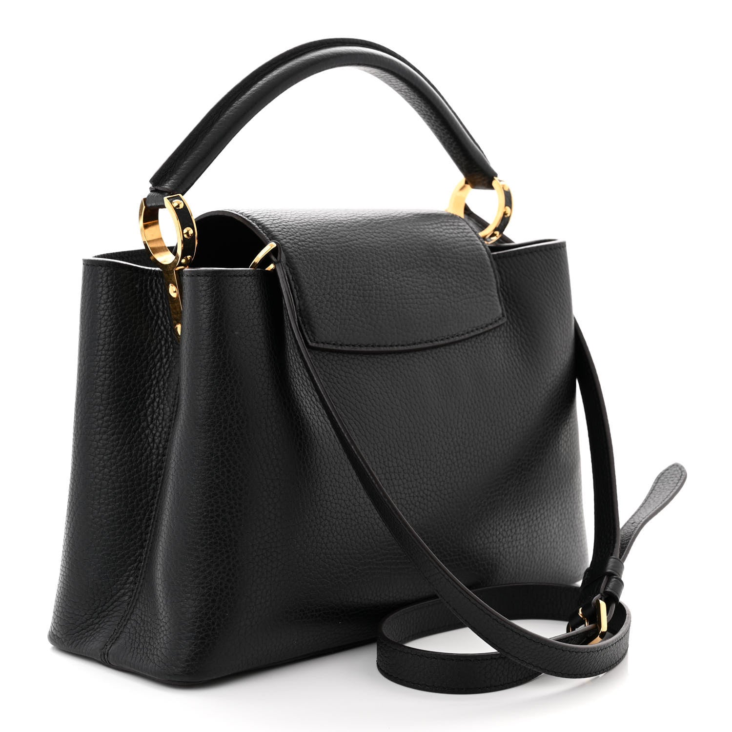 Louis Vuitton Taurillon Capucines PM Black 3 of 11