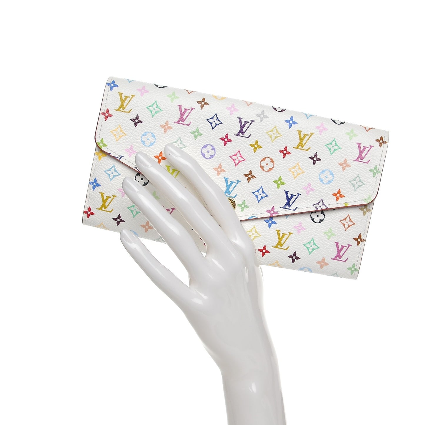 Monogram Multicolor Sarah Wallet NM White Eglantine