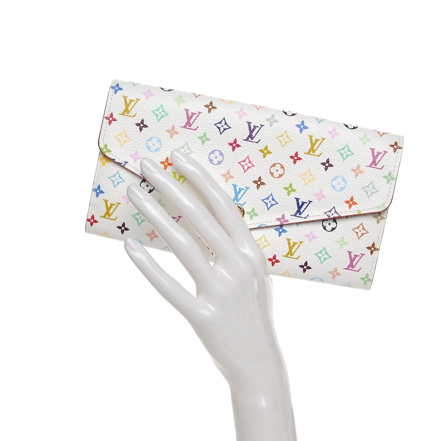 Louis Vuitton Monogram Multicolor Sarah Wallet NM White Eglantine 2 of 8