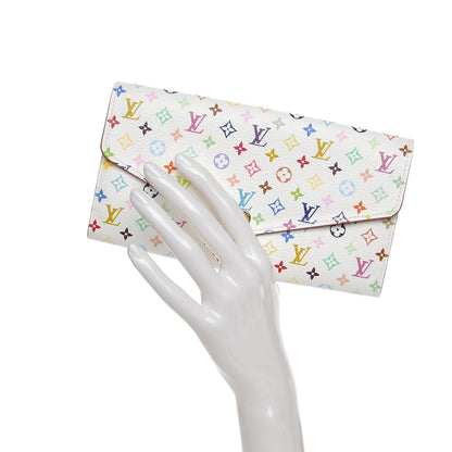 Louis Vuitton Monogram Multicolor Sarah Wallet NM White Eglantine 2 of 8