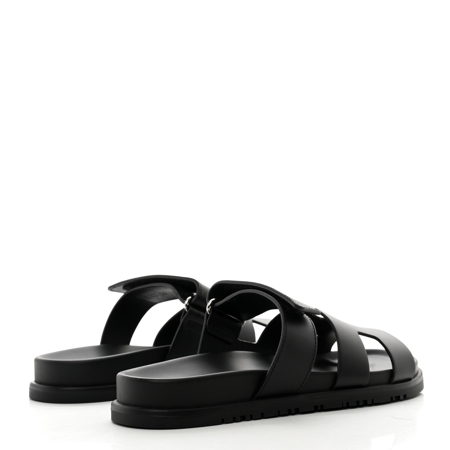 Hermes Calfskin Womens Chypre Sandals 38 Black 4 of 9