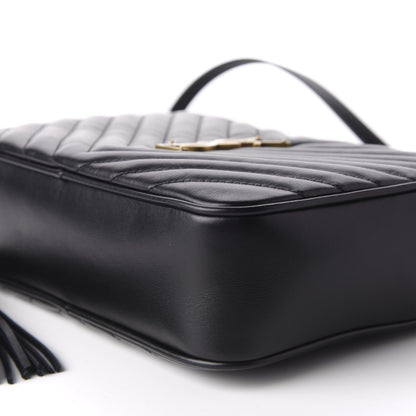Saint Laurent Calfskin Matelasse Monogram Lou Camera Bag Black 7 of 10