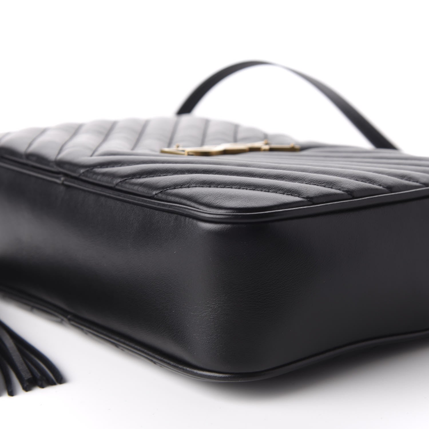 Saint Laurent Calfskin Matelasse Monogram Lou Camera Bag Black 7 of 10