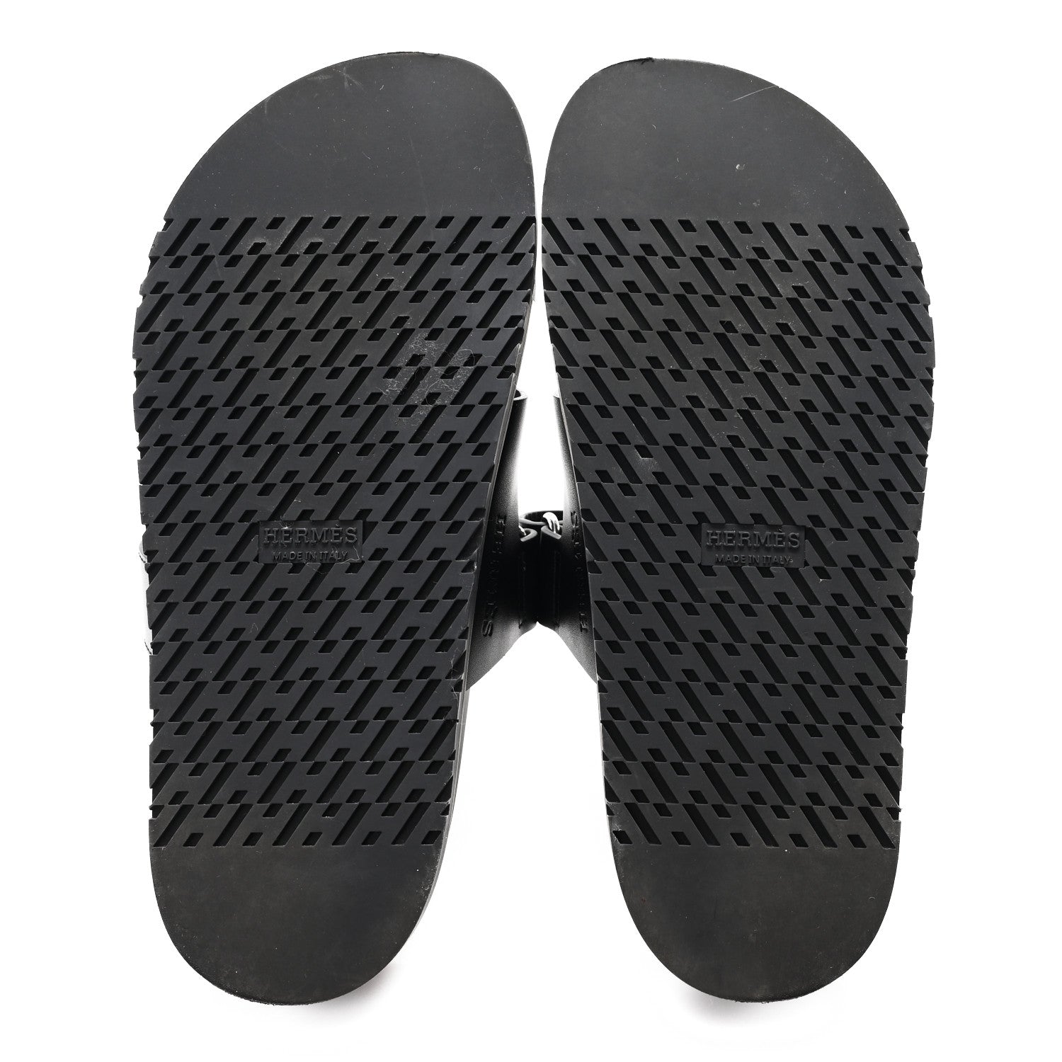 Hermes Calfskin Womens Chypre Sandals 37 Black 6 of 10