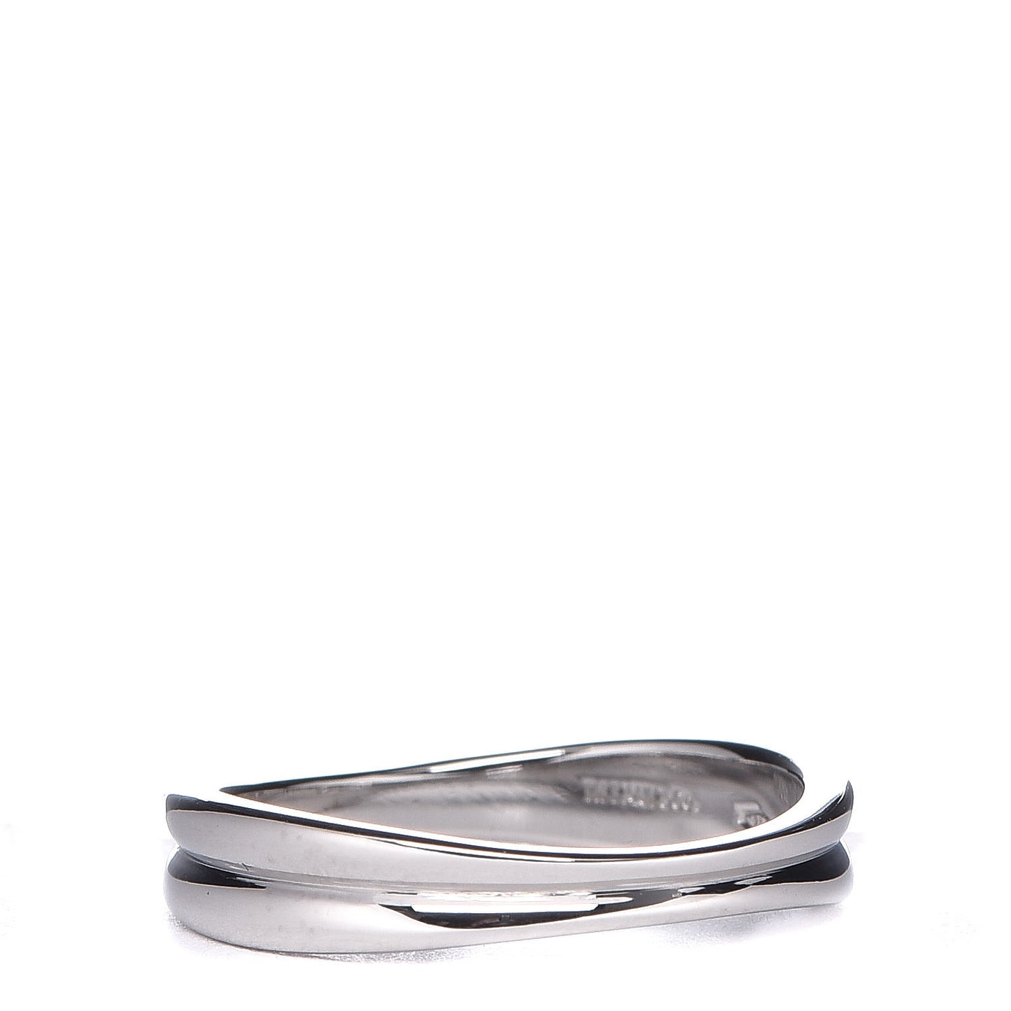 18K White Gold 3.5mm Wave Band Ring 49 5