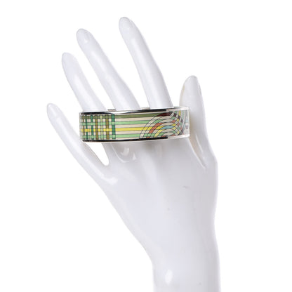 Hermes Enamel Printed Wide Spirographie Bracelet 70 Histoires Naturelle 2 of 5