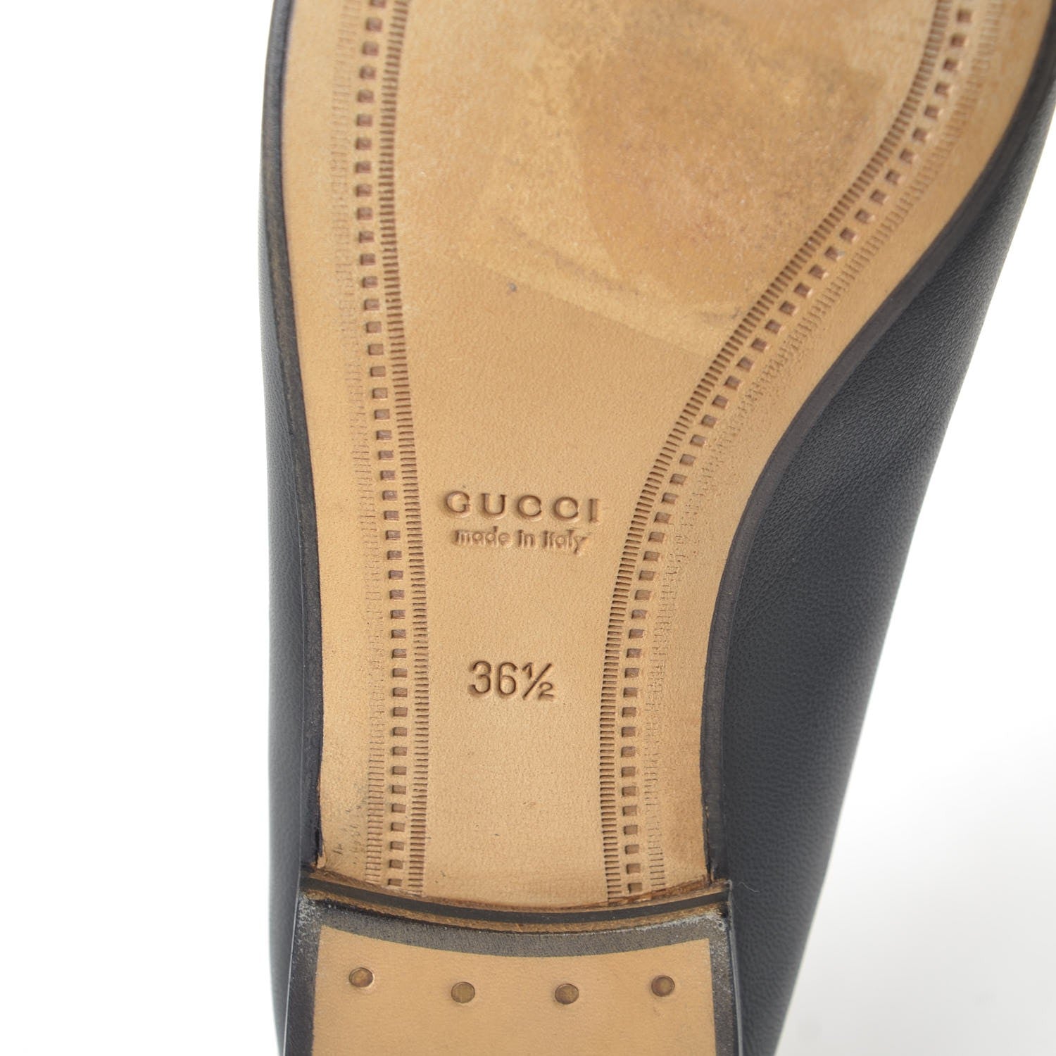 Gucci Lambskin Womens Brixton Horsebit Loafers 36.5 Black 6 of 18