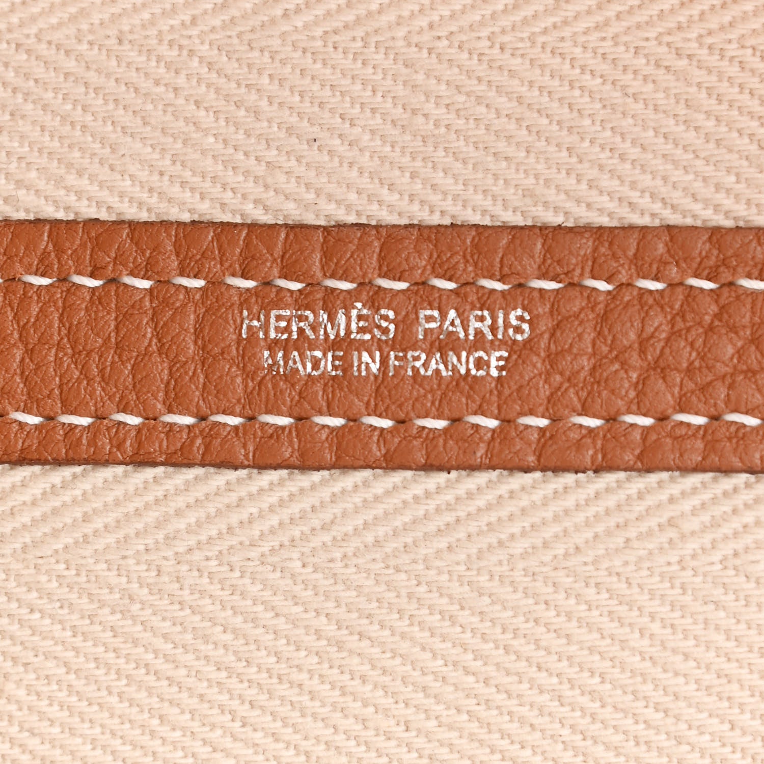 Hermes Grand Chevron Weave Negonda Garden Party 36 MM Tote Craie Gold 6 of 12