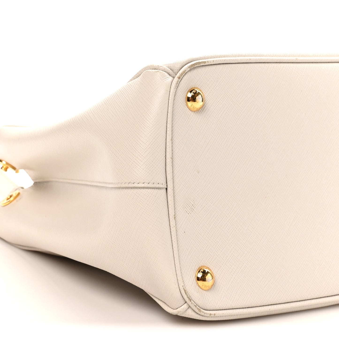 Saffiano Lux Medium Galleria Double Zip Tote Talco