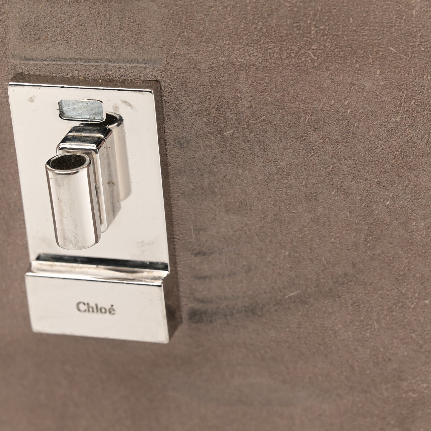 Suede Smooth Calfskin Drew Shoulder Bag Motty Grey