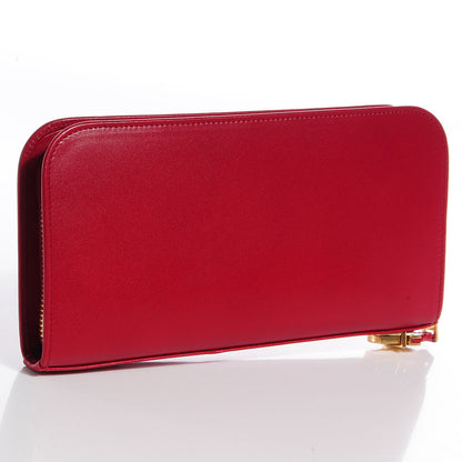 Saint Laurent Calfskin Zip Continental Wallet Rouge Orient 3 of 10