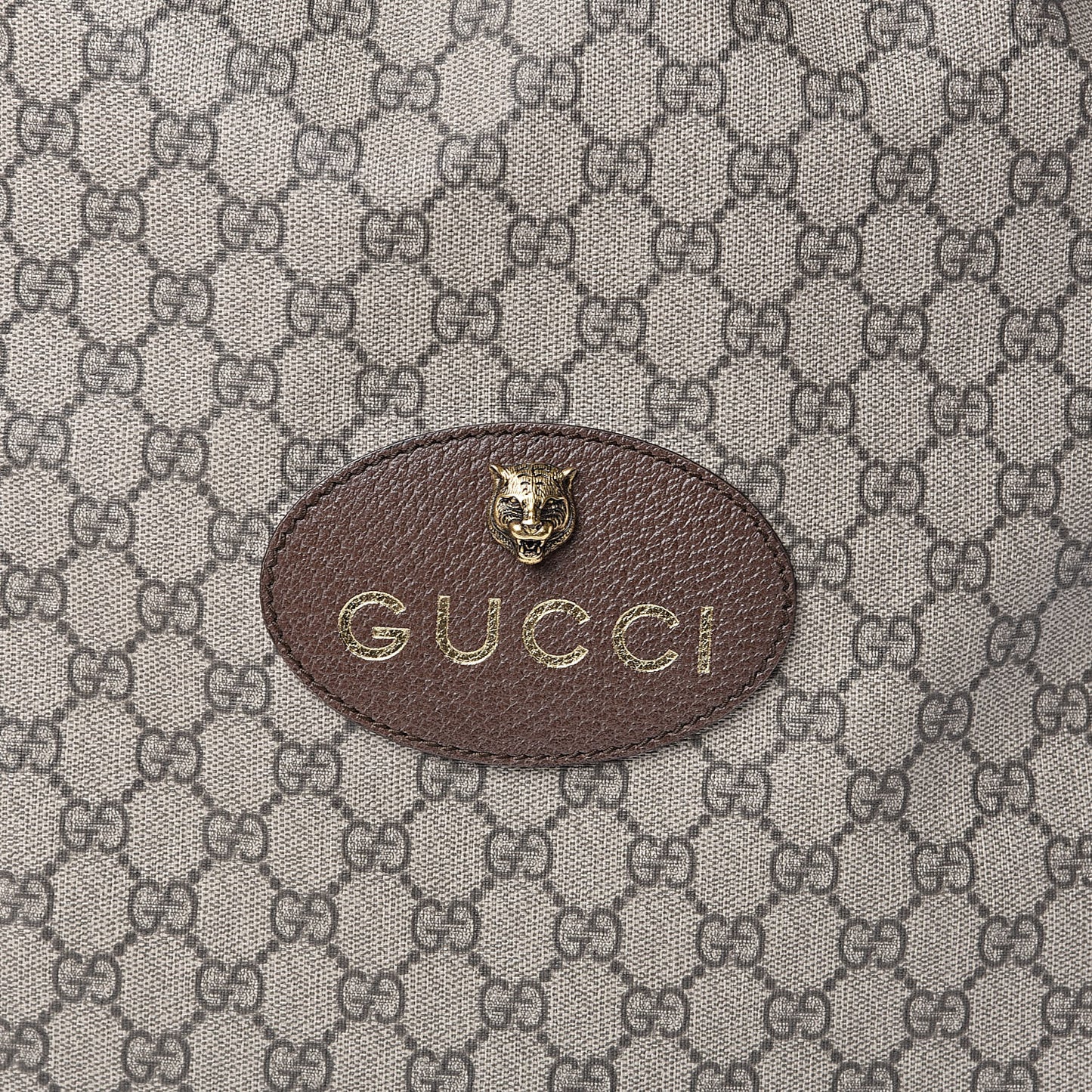 GG Supreme Monogram Neo Vintage Drawstring Backpack Beige New Acero Crop