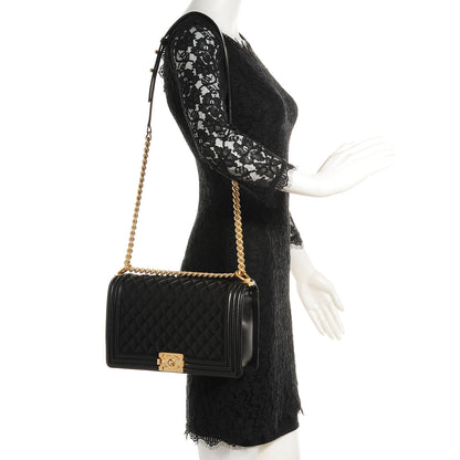 Chanel Lambskin Quilted New Medium Boy Flap Black 2 of 9