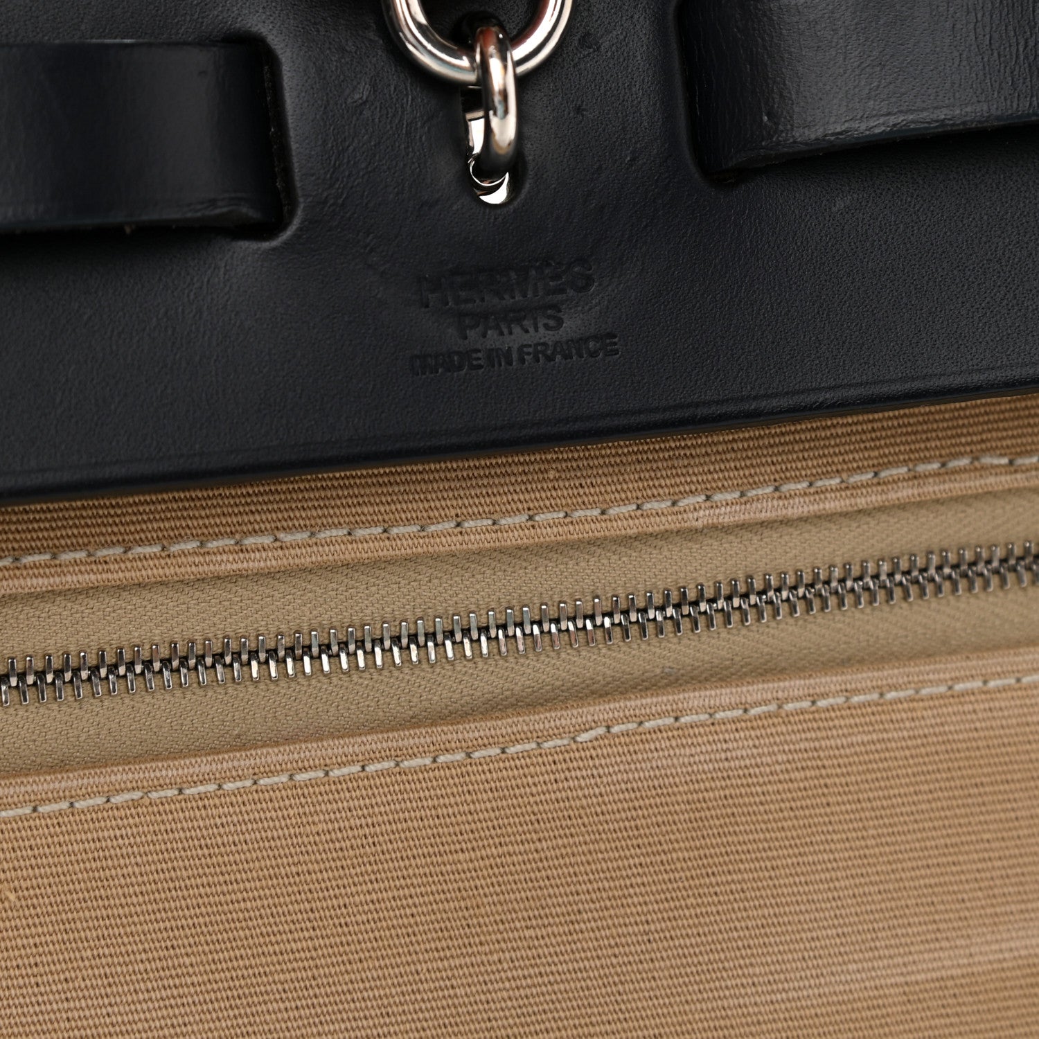 Hermes Vache Hunter Toile Herbag Zip 31 PM Trench Bleu Indigo 7 of 21