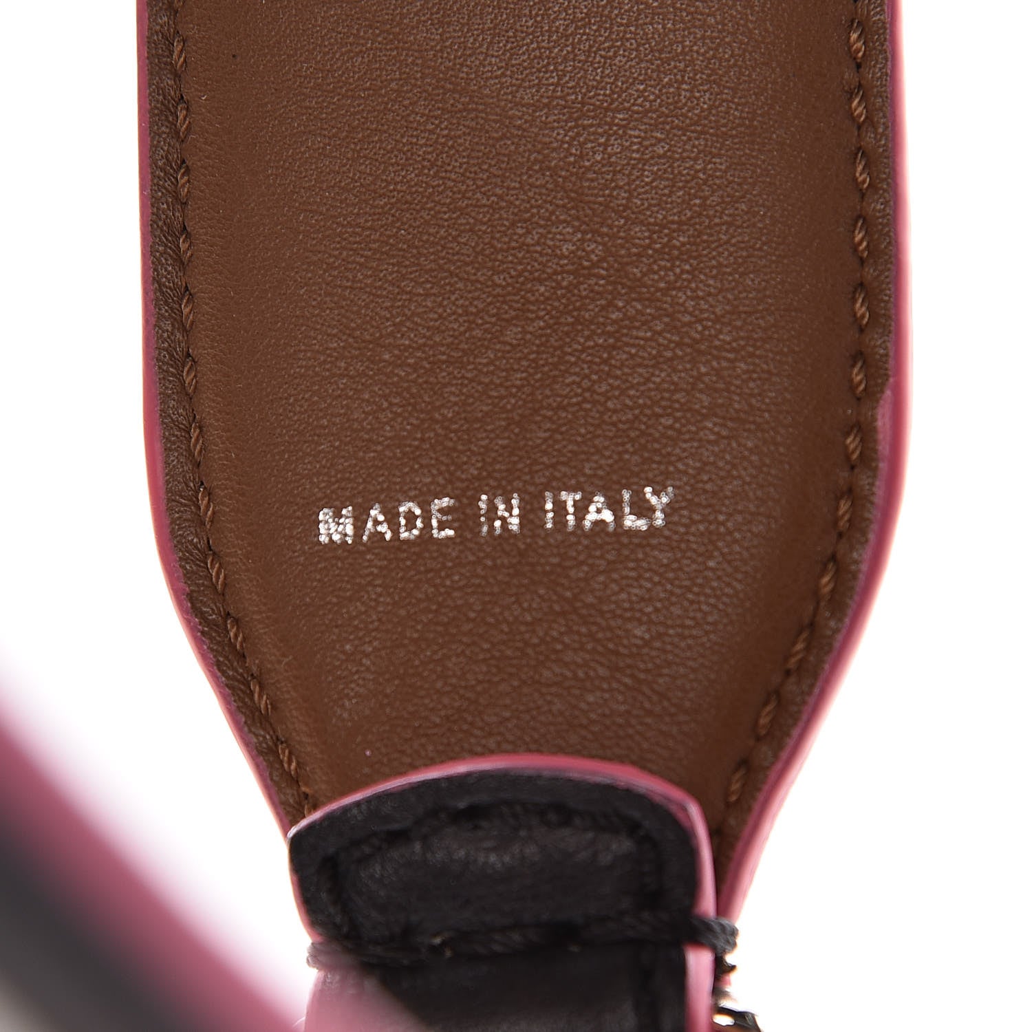 Fendi Vitello Dolce Plexiglass Bi-Color Studded Strap You Black Brownie Multicolor 4 of 5