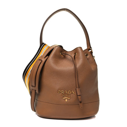 Prada Vitello Daino Bucket Bag Cannella 1 of 7