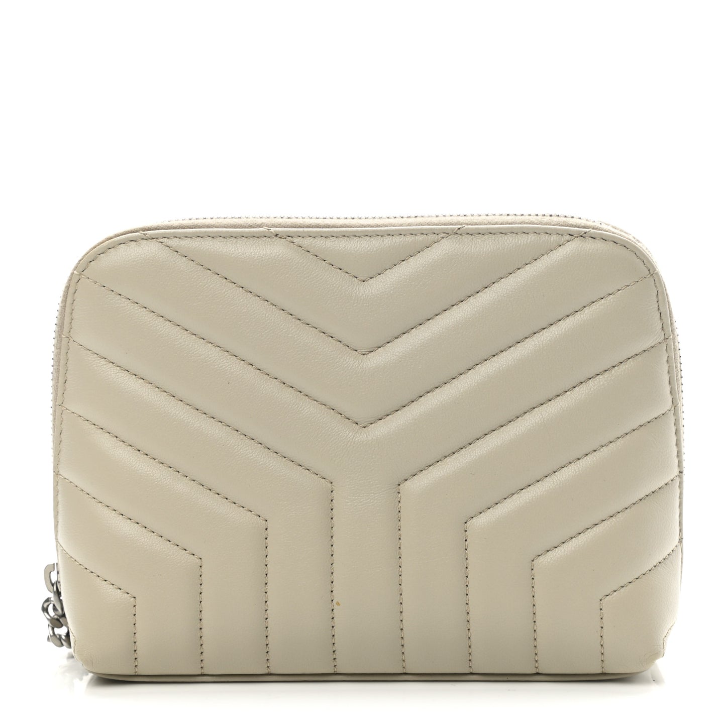 Lambskin Matelasse Cosmetic Case Ivory
