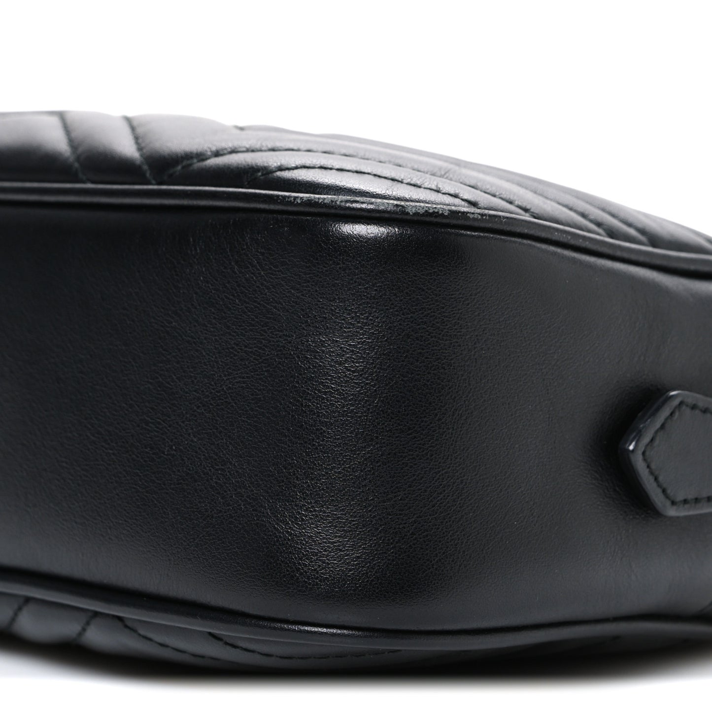 Calfskin Matelasse Small GG Marmont Chain Shoulder Bag Black