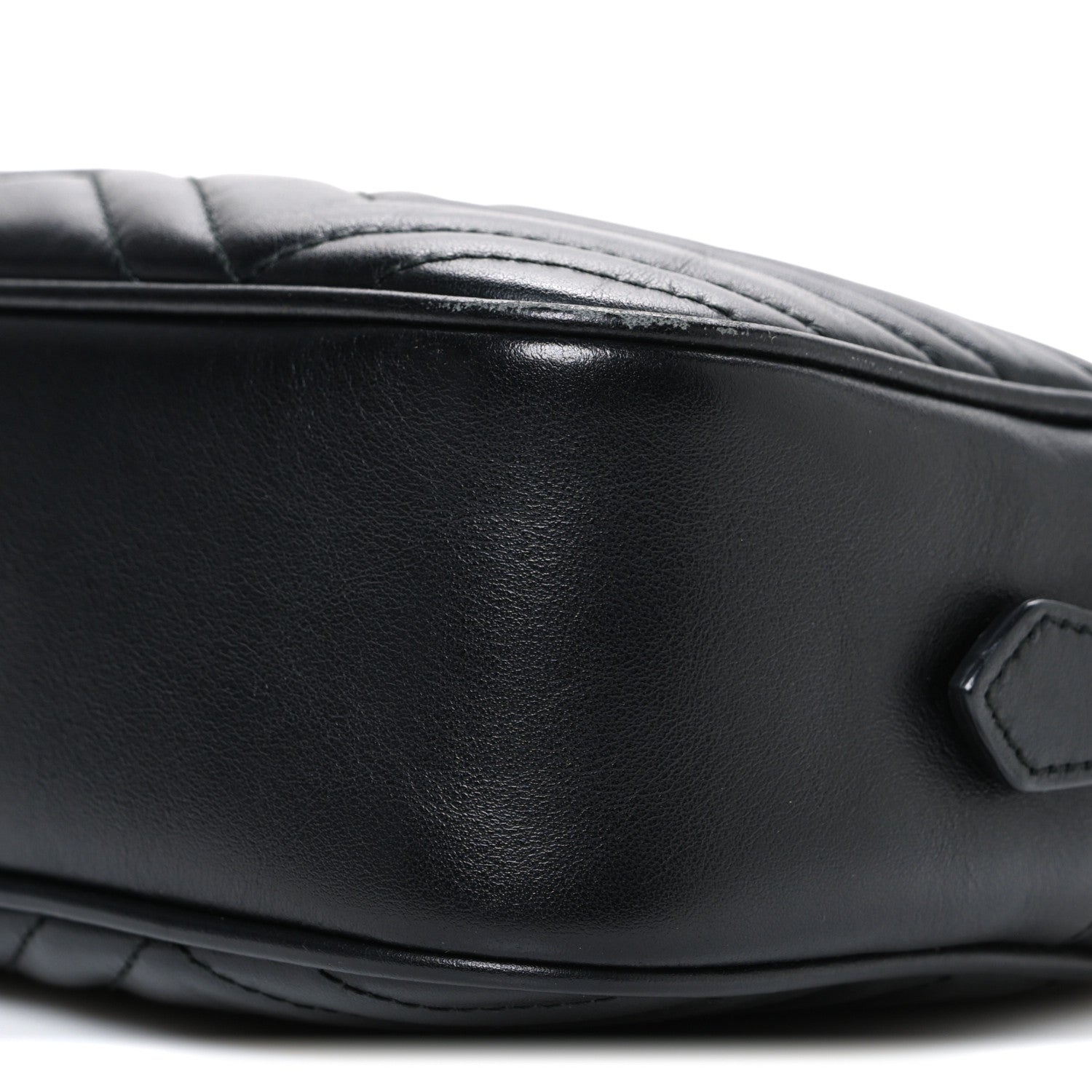 Gucci Calfskin Matelasse Small GG Marmont Chain Shoulder Bag Black 10 of 11