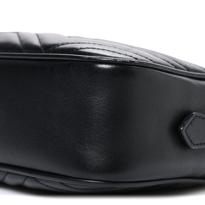 Gucci Calfskin Matelasse Small GG Marmont Chain Shoulder Bag Black 10 of 11