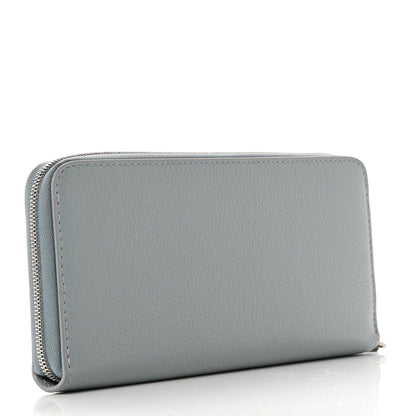 Mulberry Micro Classic Grain Plaque 8 Credit Card Zip Wallet Cloud 3 of 8
