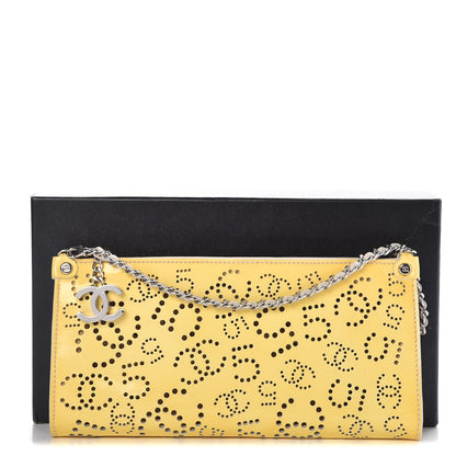 Chanel Patent Perforated CC N°5 Clutch Yellow 10 of 10