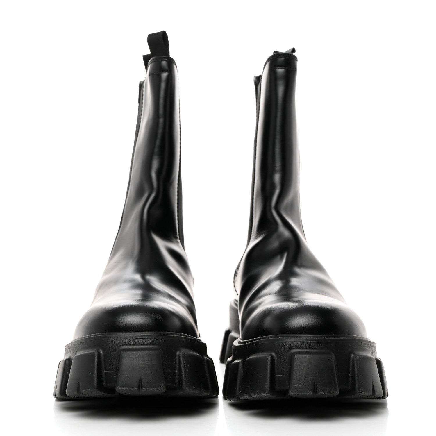 Prada Spazzolato Rois Mens Monolith Chelsea 55mm Tall Boots 11 Black 2 of 8