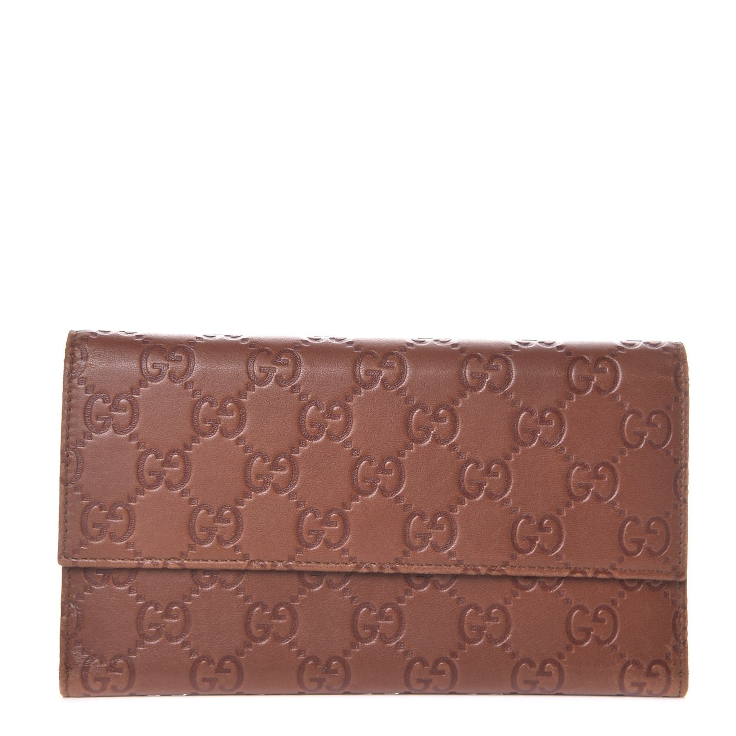 Guccissima Continental Flap Wallet Brown