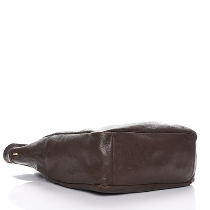 Alexander McQueen Tumbled Calfskin Perforated North South Skull Tote Brown 4 of 9