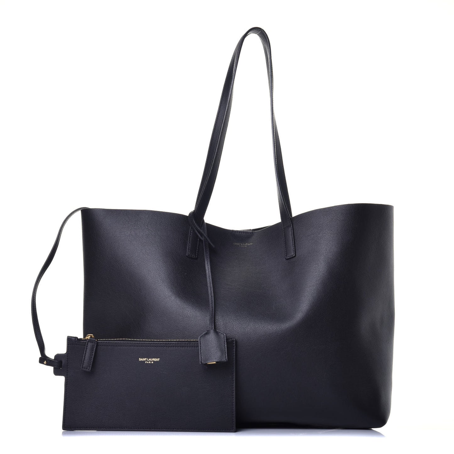 Calfskin Large Shopping Tote Black