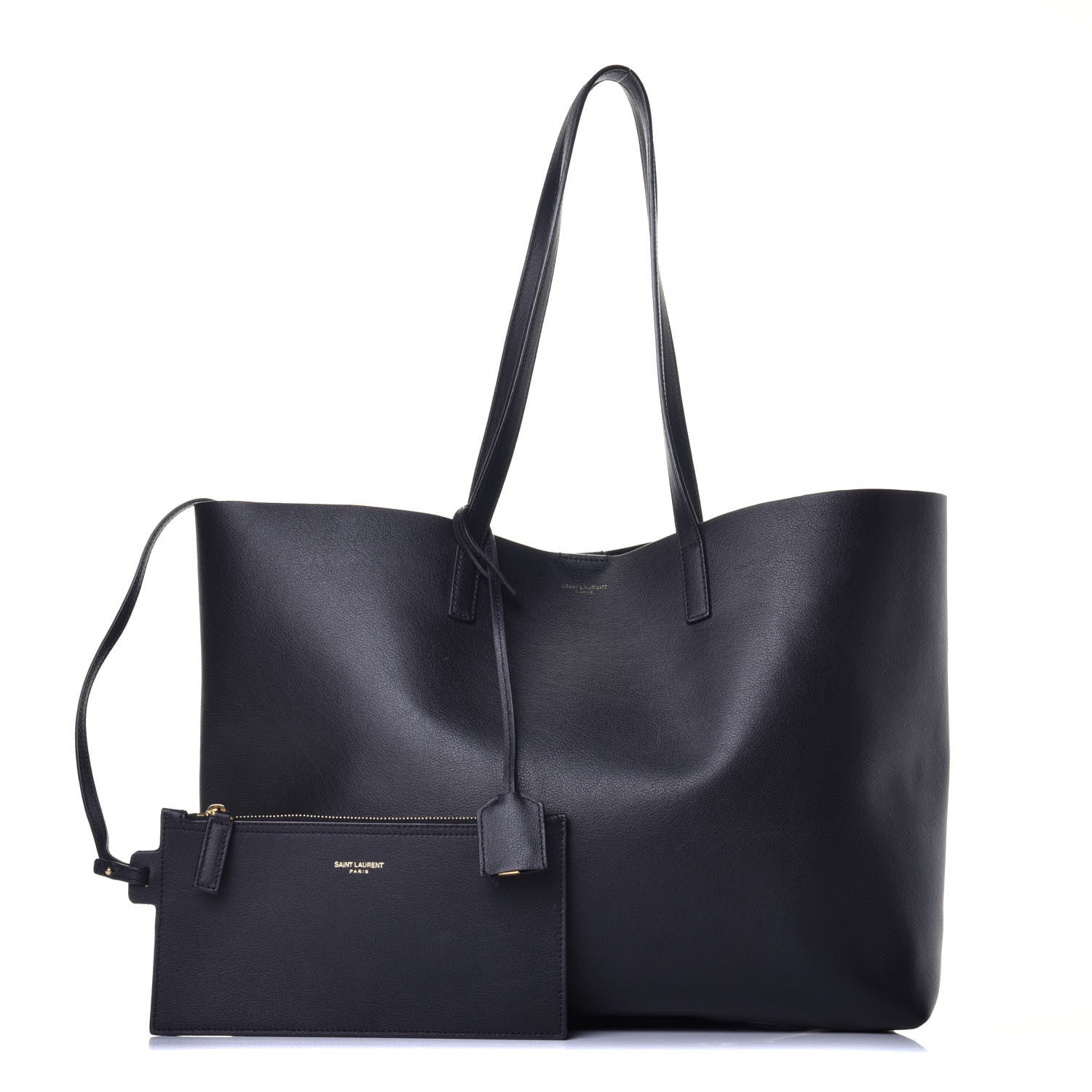 Saint Laurent Calfskin Large Shopping Tote Black 1 of 9