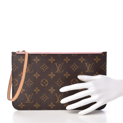 Louis Vuitton Monogram Neverfull MM GM Pochette Rose Ballerine 2 of 6