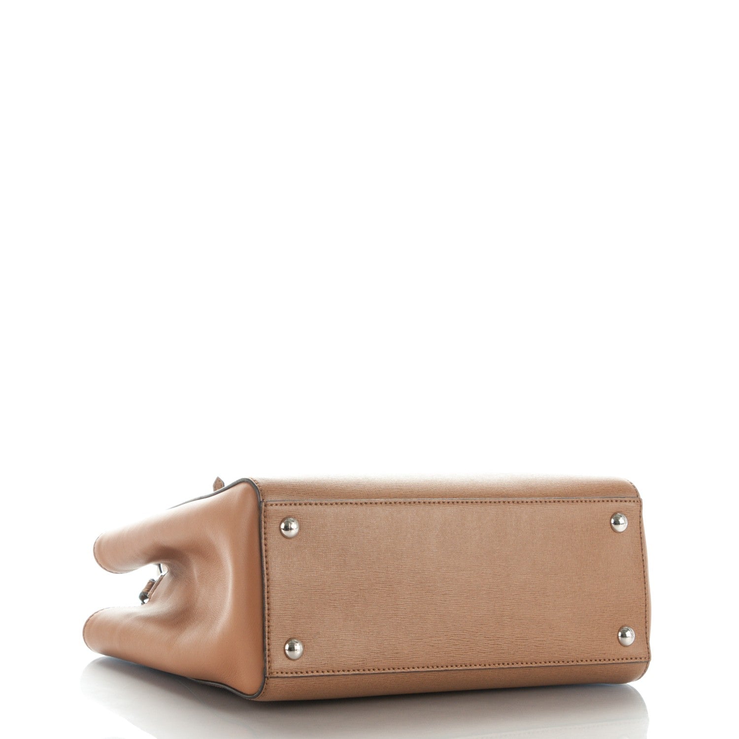 Fendi Vitello Elite Petite 2Jours Tote Orzo 4 of 7